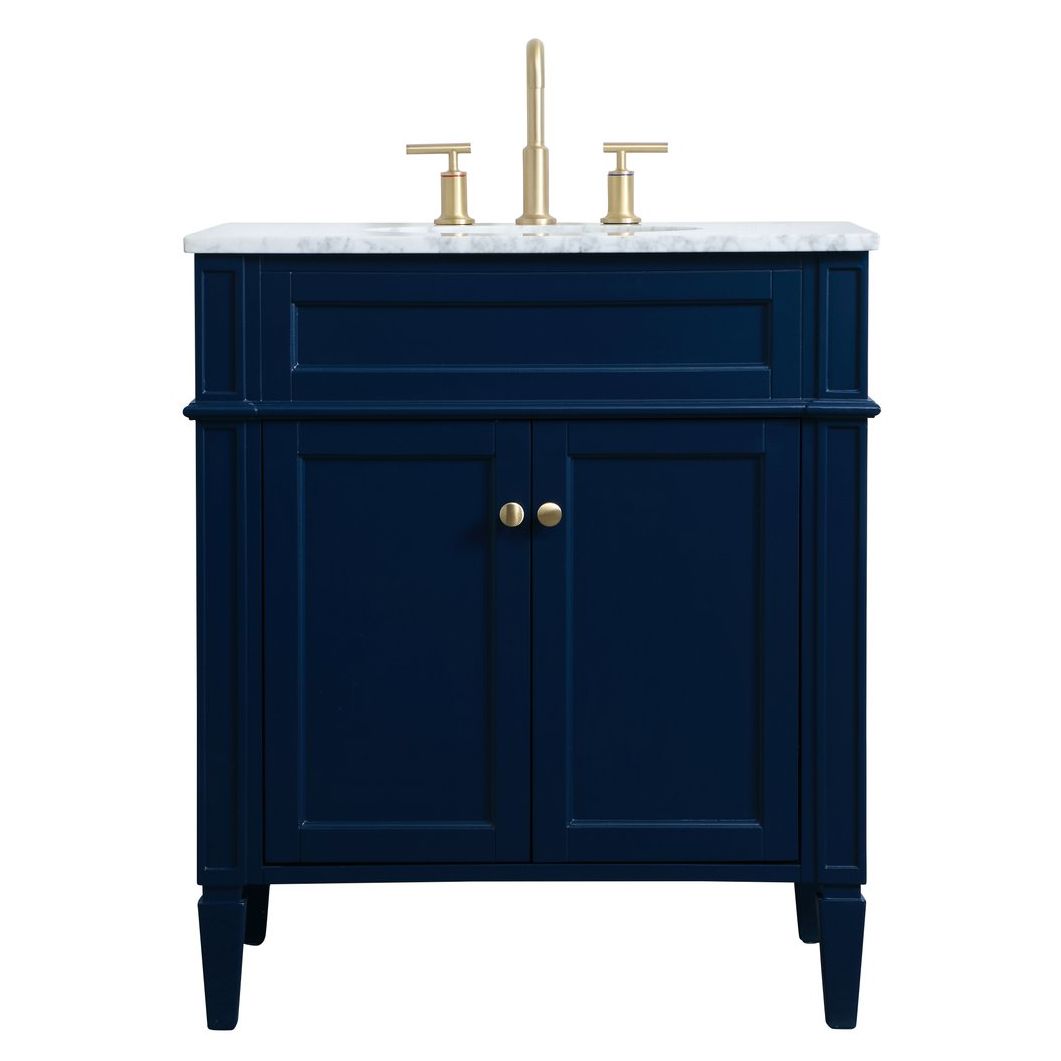 Elegant Decor, VF12530BL 30" Single Bathroom Vanity in Blue