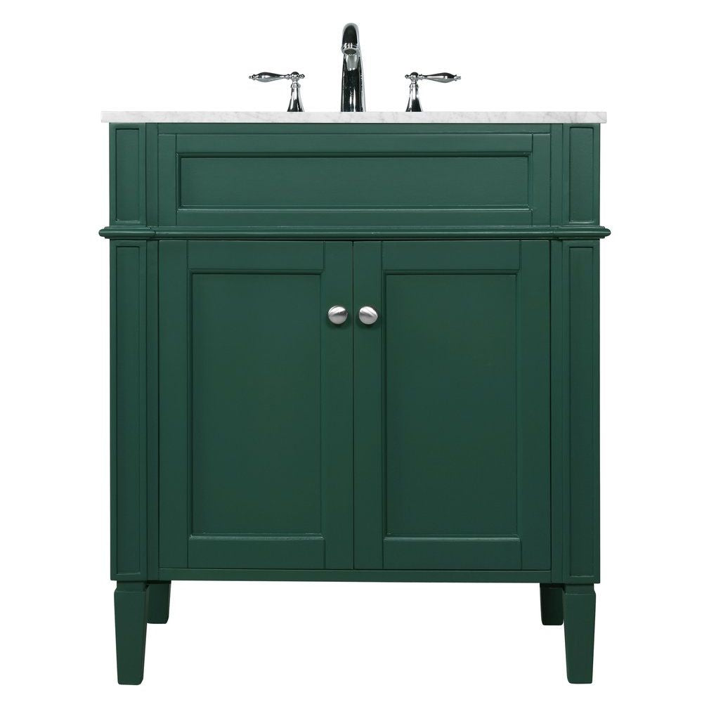 Elegant Decor, VF12530GN 30" Single Bathroom Vanity in Green