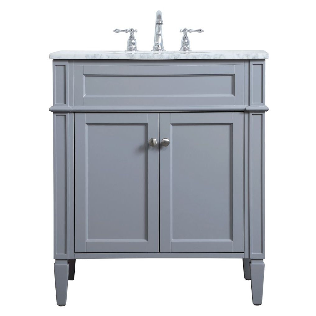 Elegant Decor, VF12530GR 30" Single Bathroom Vanity in Grey