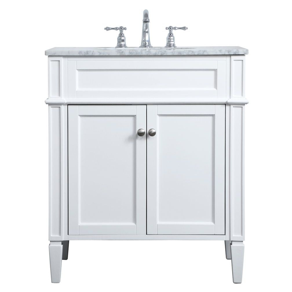 Elegant Decor, VF12530WH 30" Single Bathroom Vanity in White