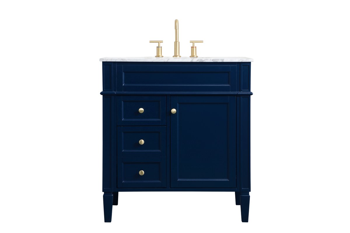 Elegant Decor, VF12532BL 32" Single Bathroom Vanity in Blue