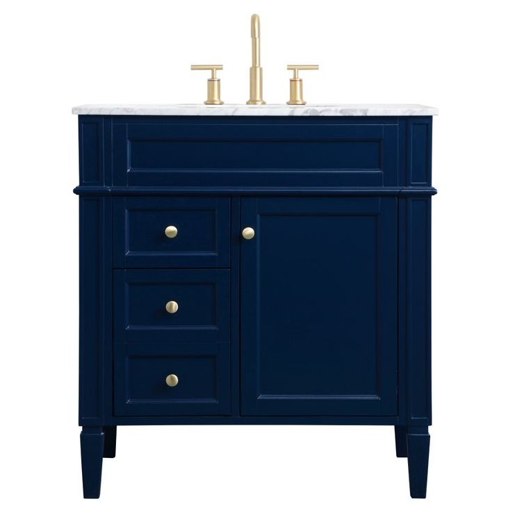 Elegant Decor, VF12532BL 32" Single Bathroom Vanity in Blue