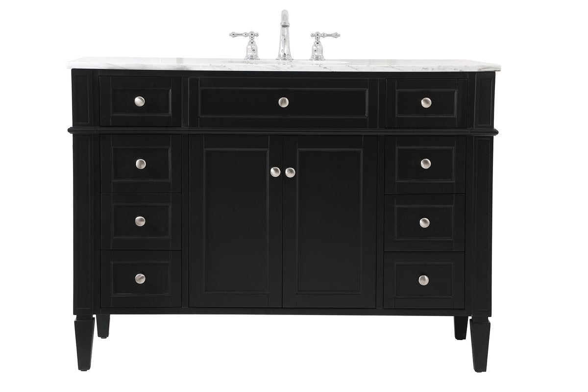 Elegant Decor, VF12548BK 48" Single Bathroom Vanity in Black