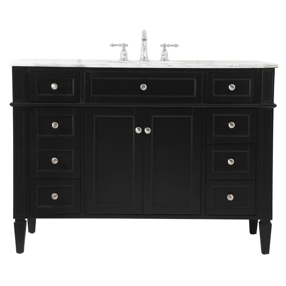 Elegant Decor, VF12548BK 48" Single Bathroom Vanity in Black