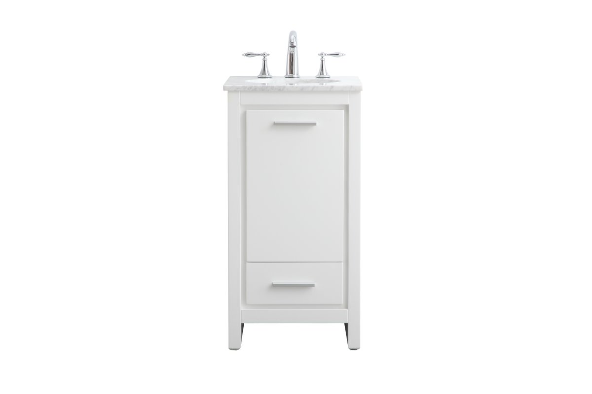 Elegant Decor, VF12818WH 18" Single Bathroom Vanity Set in White