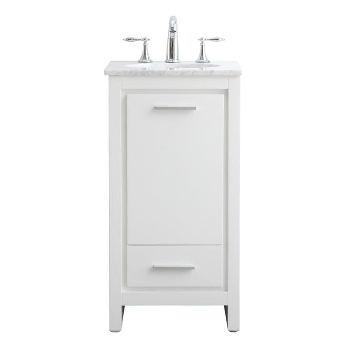 Elegant Decor, VF12818WH 18" Single Bathroom Vanity Set in White