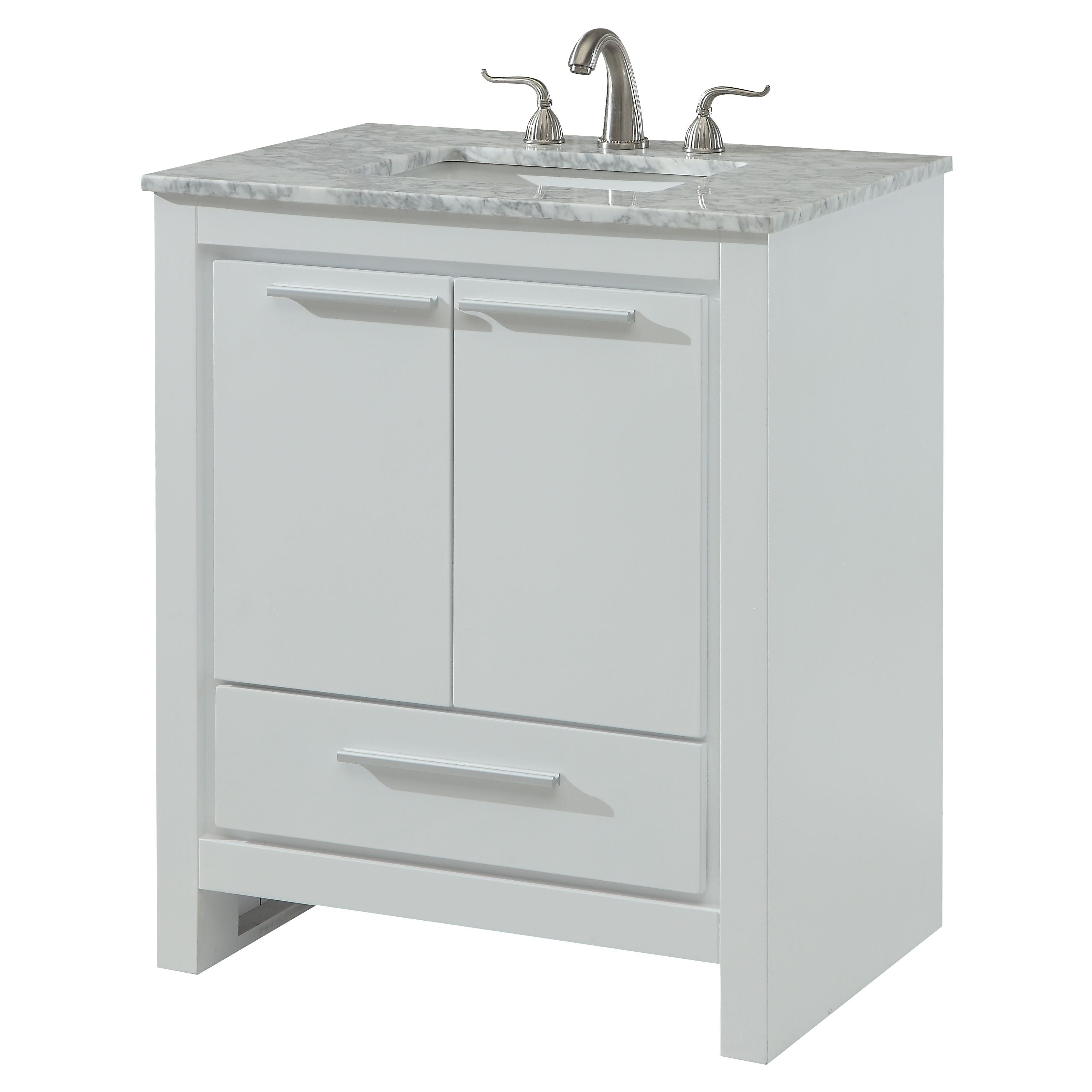 Elegant Decor, VF12830WH 30" Single Bathroom Vanity Set in White