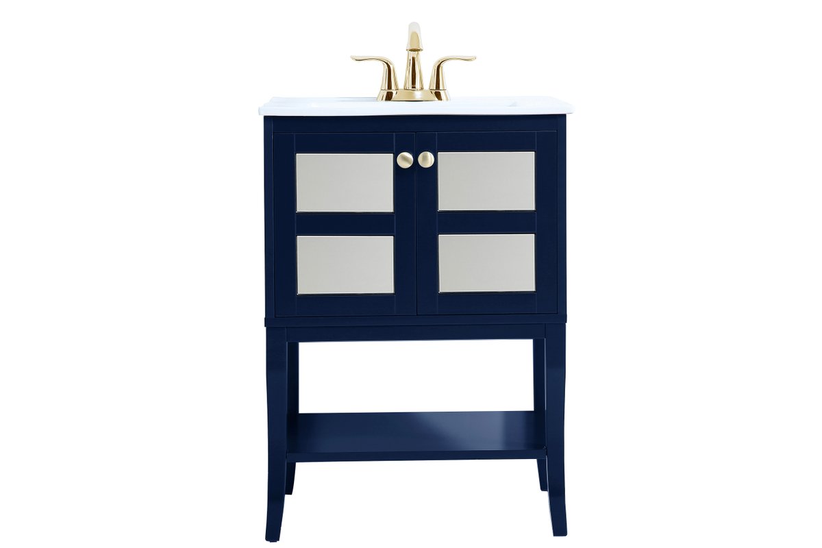 Elegant Decor, VF2101MRBL 24" Bathroom Vanity in Blue