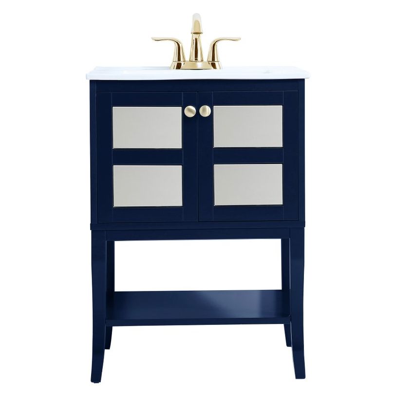 Elegant Decor, VF2101MRBL 24" Bathroom Vanity in Blue