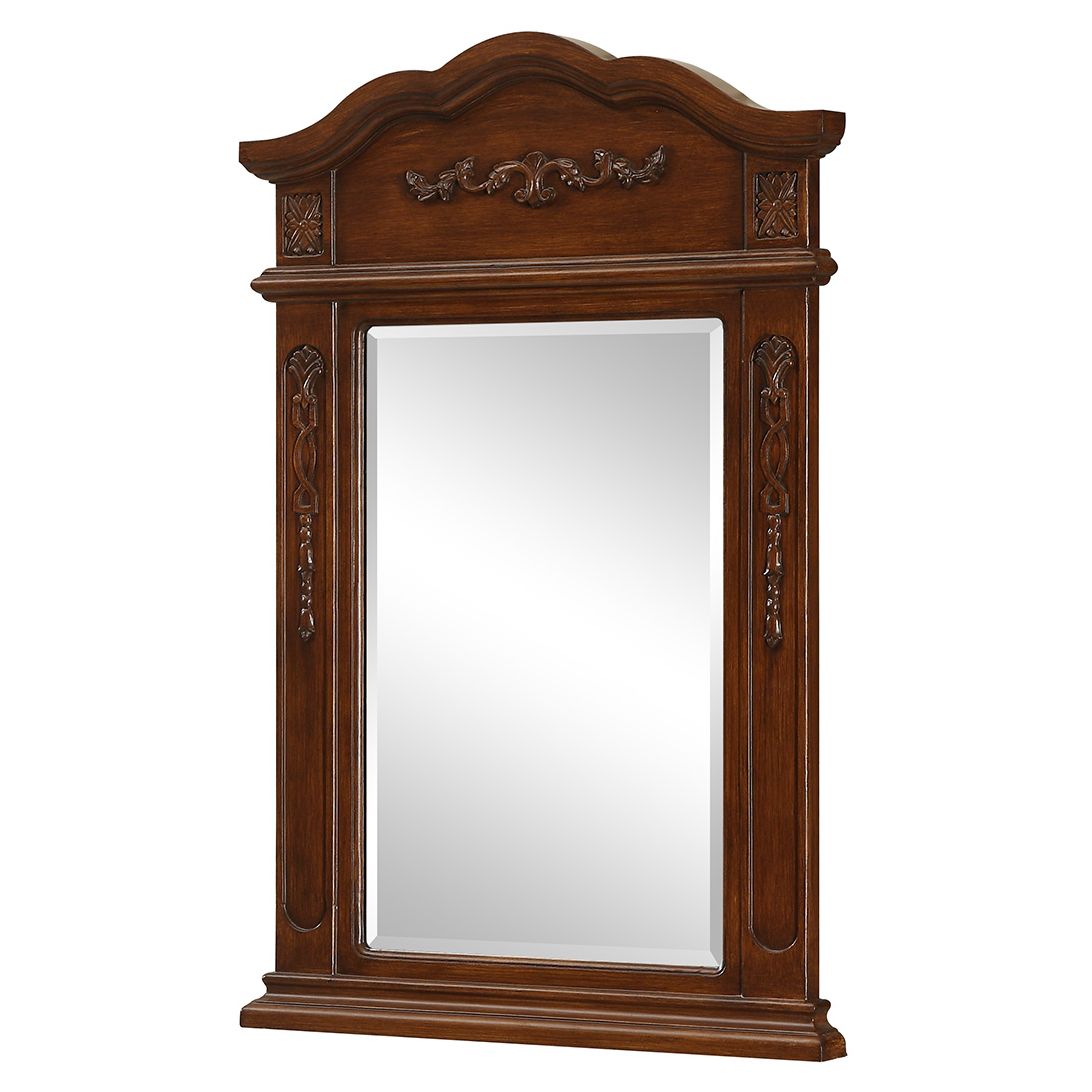 Elegant Decor, VM-1005 Danville 24" x 36" Wood Framed Decorative Mirror in Brown