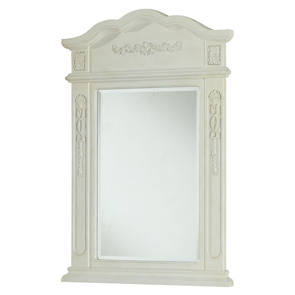 Elegant Decor, VM-1006 Danville 24" x 36" Wood Framed Decorative Mirror in Antique White