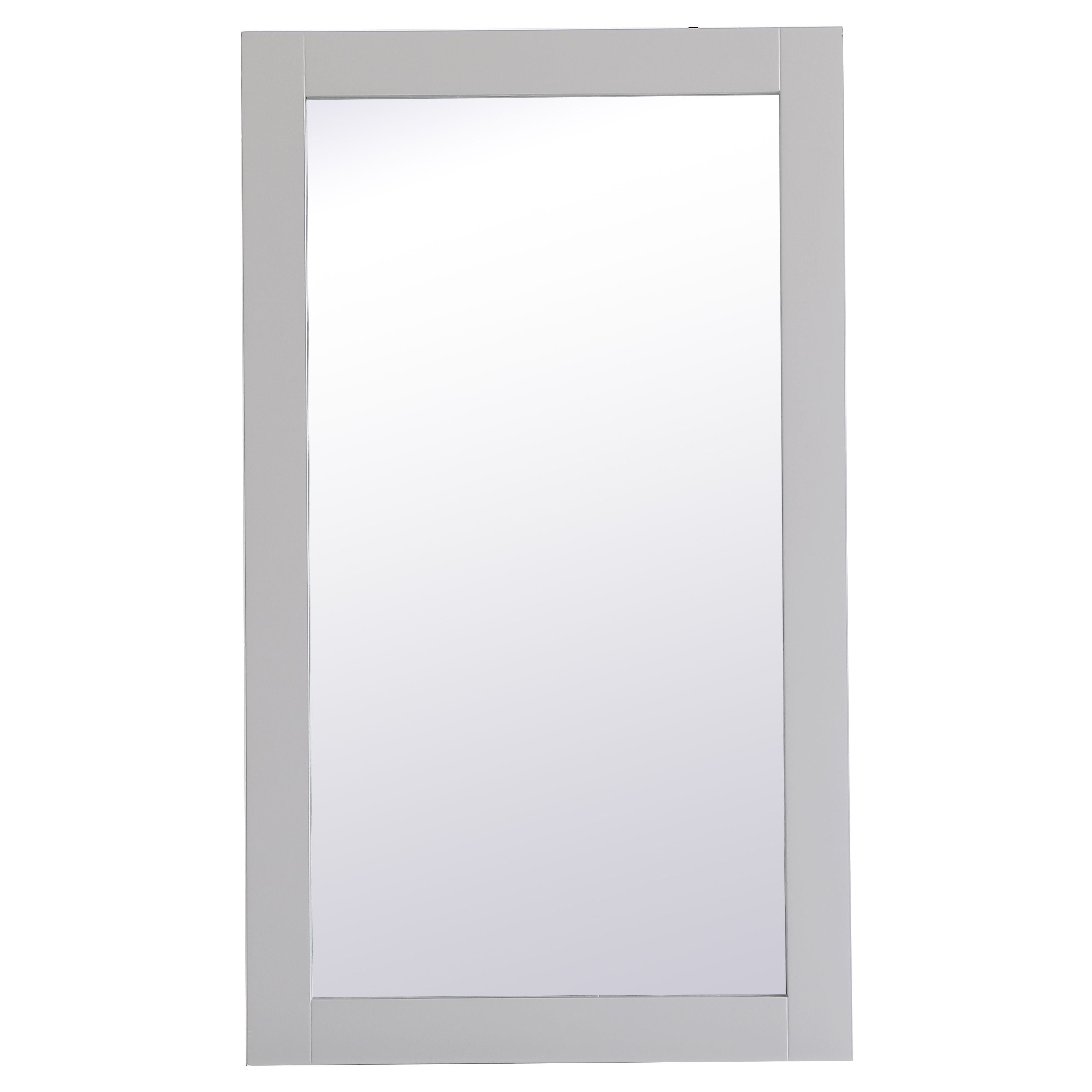 Elegant Decor, VM21832GR Aqua 18" x 32" Framed Rectangular Mirror in Grey