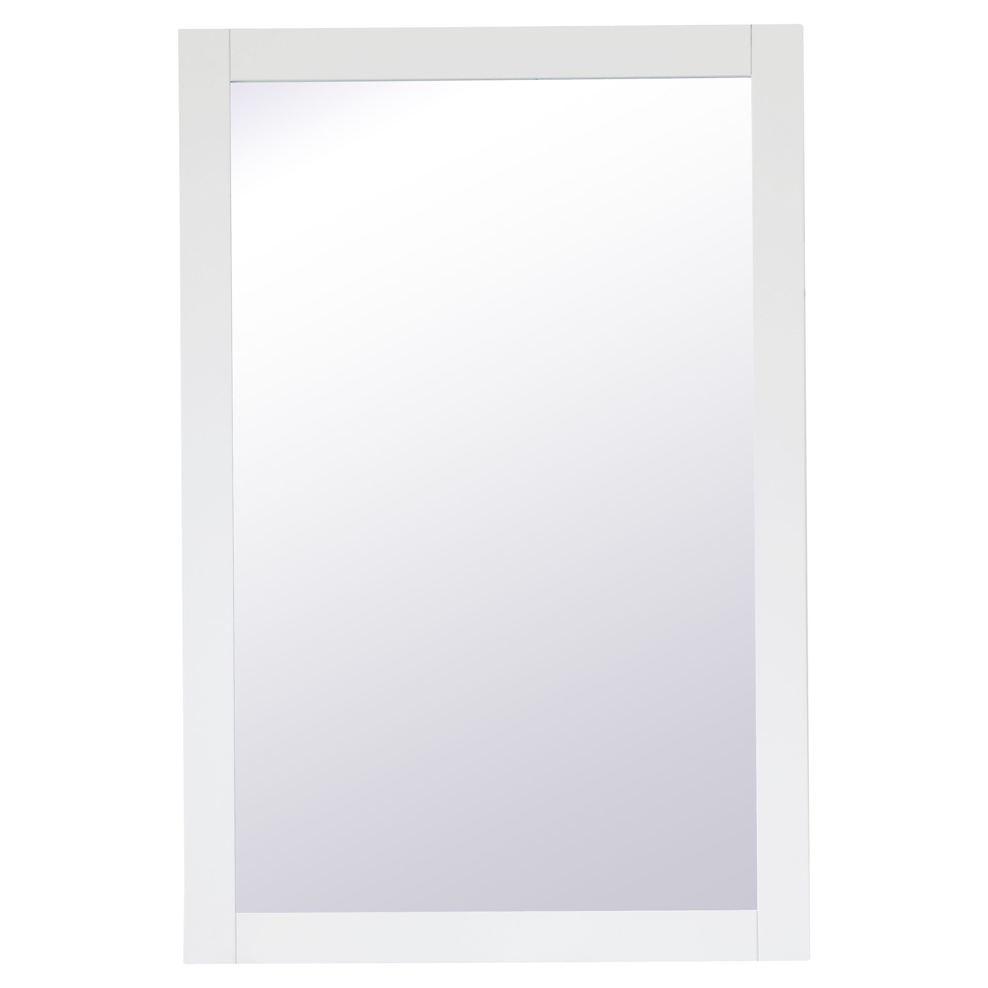 Elegant Decor, VM22436WH Aqua 24" x 36" Framed Rectangular Mirror in White