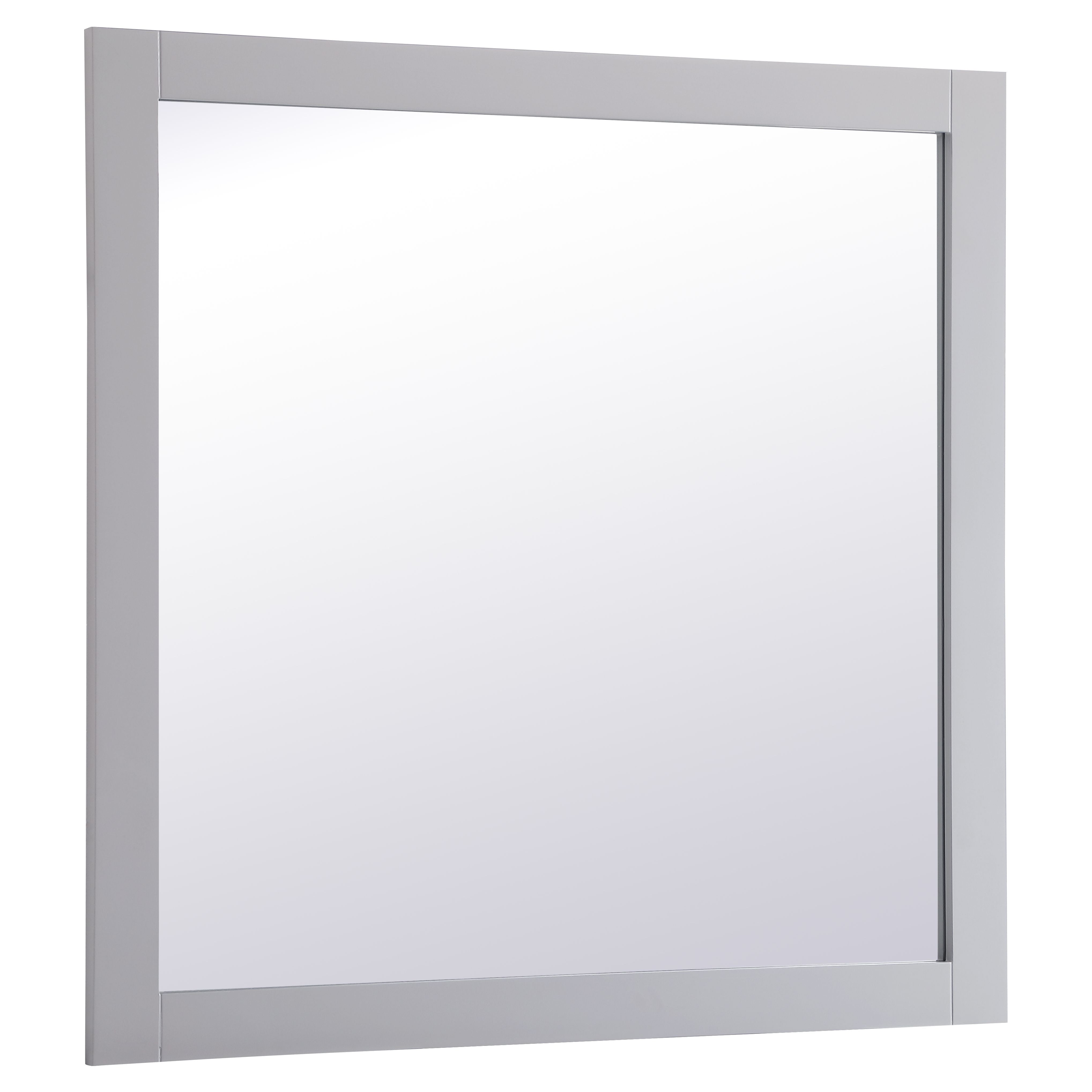 Elegant Decor, VM23636GR Aqua 36" x 36" Framed Rectangular Mirror in Grey