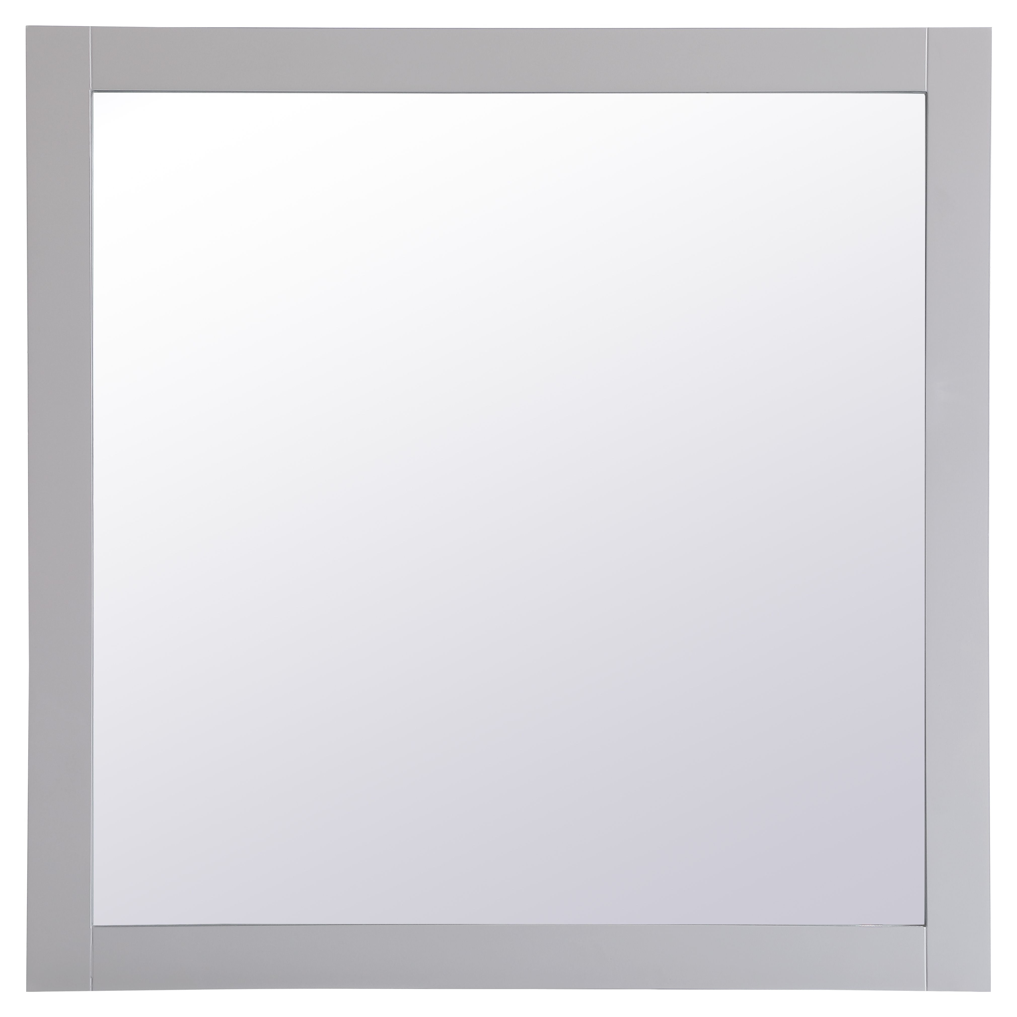 Elegant Decor, VM23636GR Aqua 36" x 36" Framed Rectangular Mirror in Grey