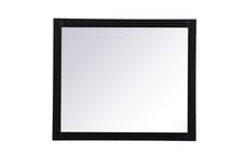 Elegant Decor, VM24236BK Aqua 42" x 36" Framed Rectangular Mirror in Black