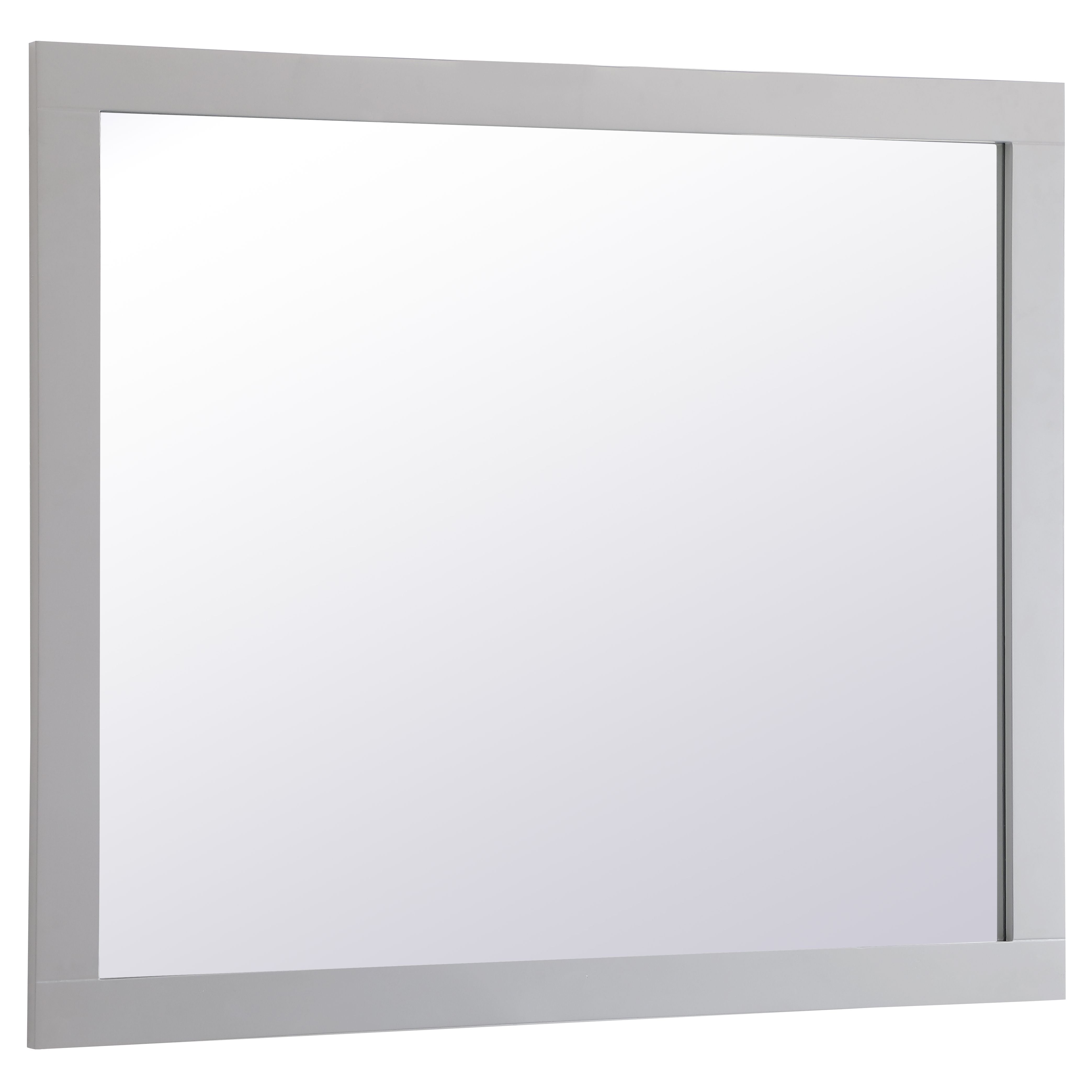 Elegant Decor, VM24236GR Aqua 42" x 36" Framed Rectangular Mirror in Grey