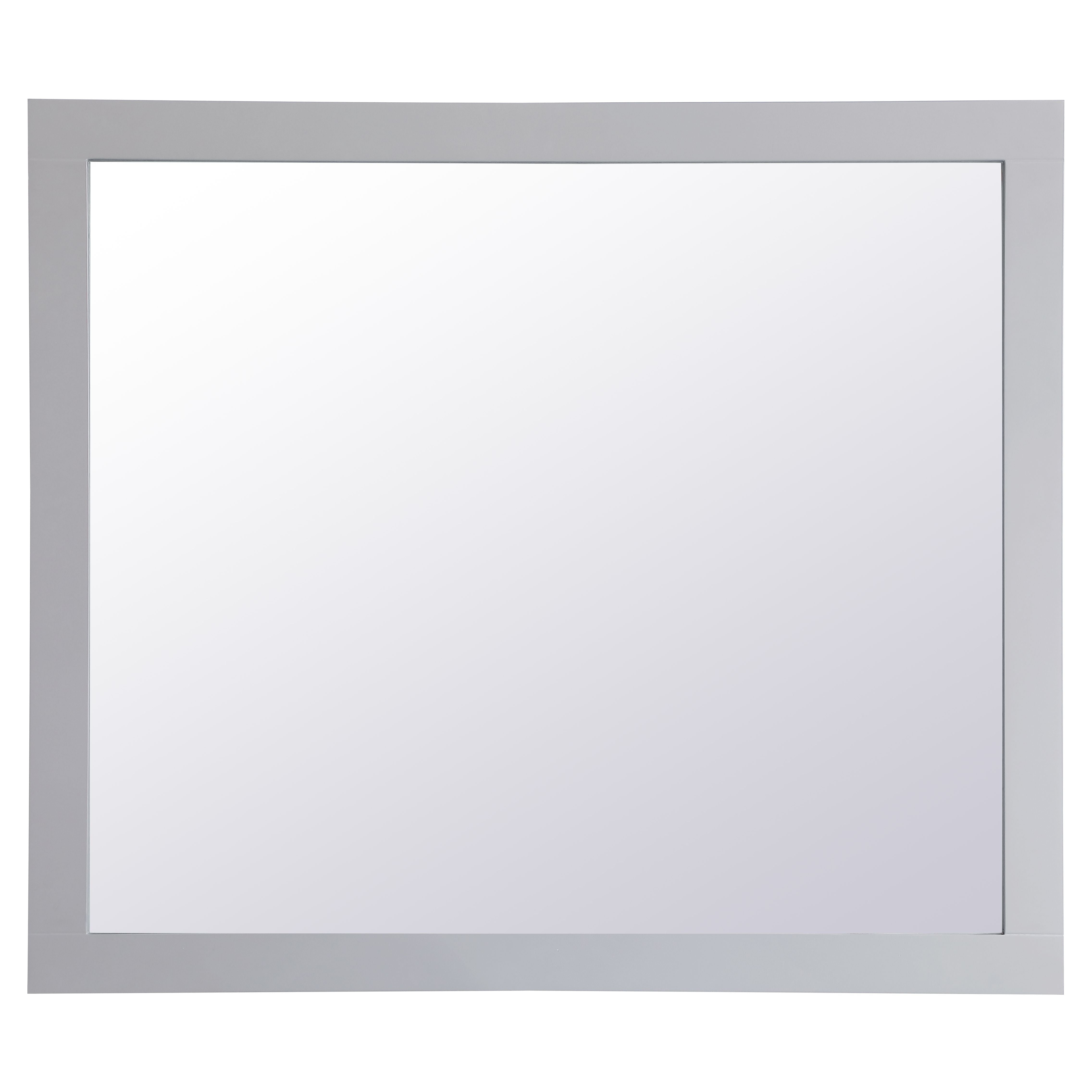 Elegant Decor, VM24236GR Aqua 42" x 36" Framed Rectangular Mirror in Grey