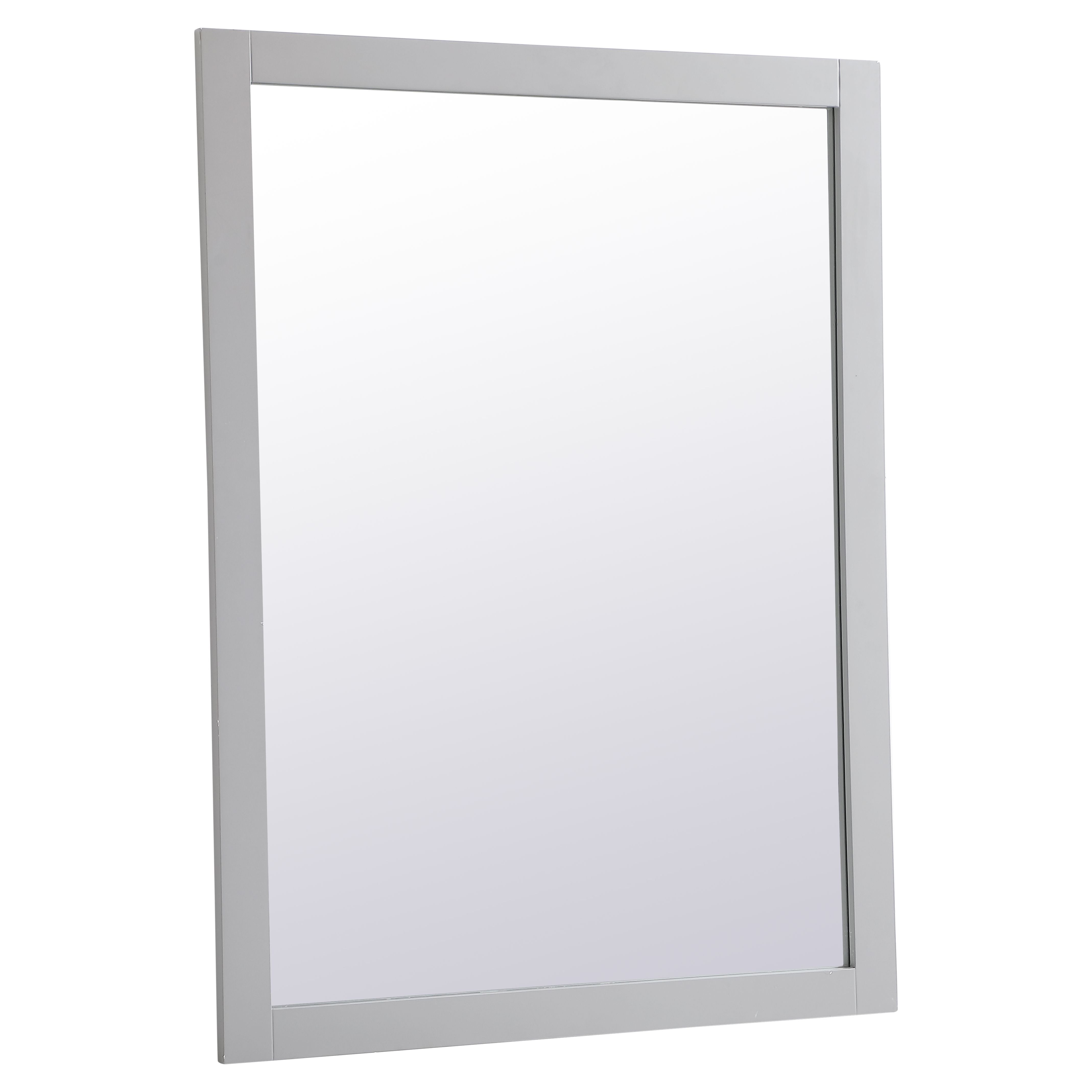 Elegant Decor, VM24836GR Aqua 48" x 36" Framed Rectangular Mirror in Grey