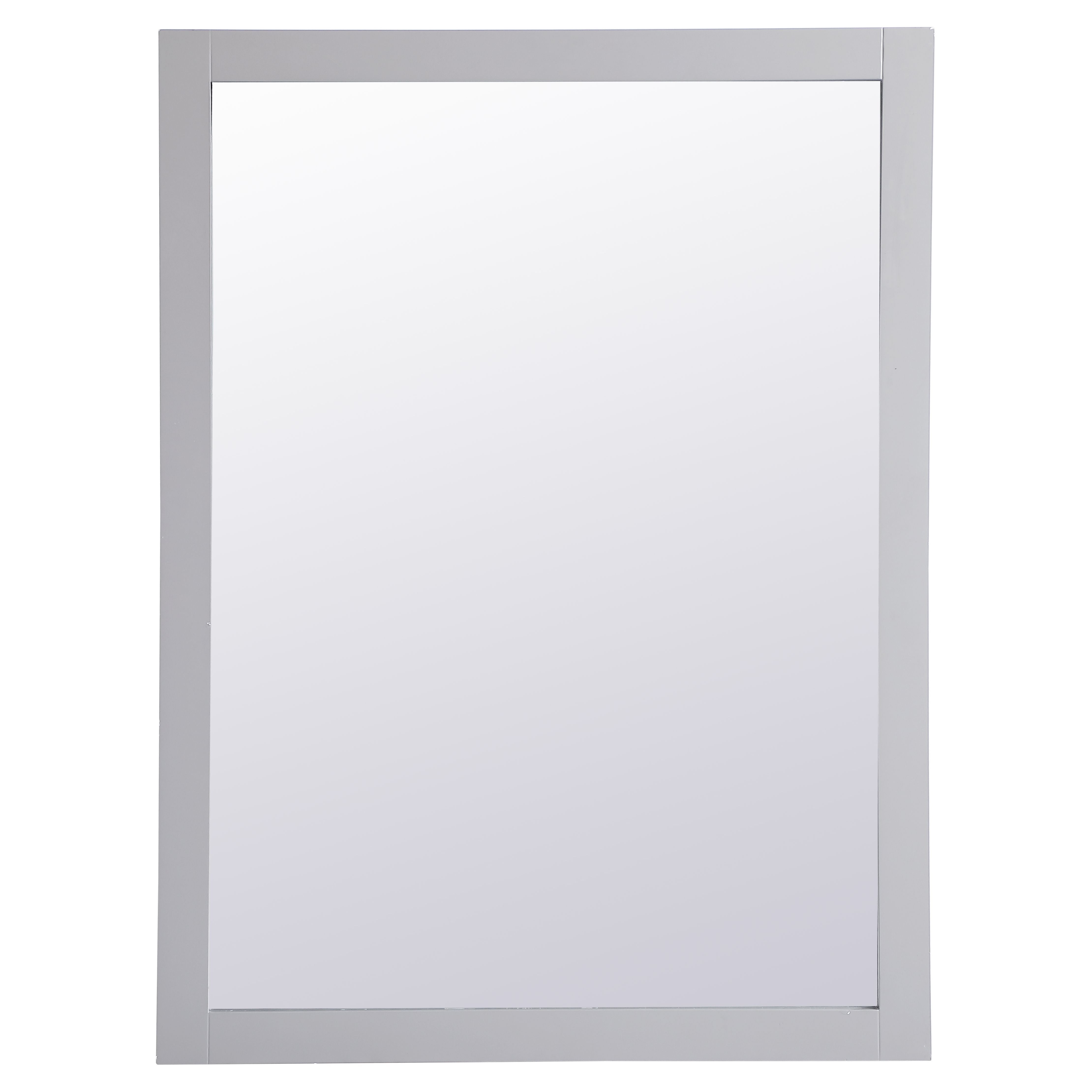 Elegant Decor, VM24836GR Aqua 48" x 36" Framed Rectangular Mirror in Grey