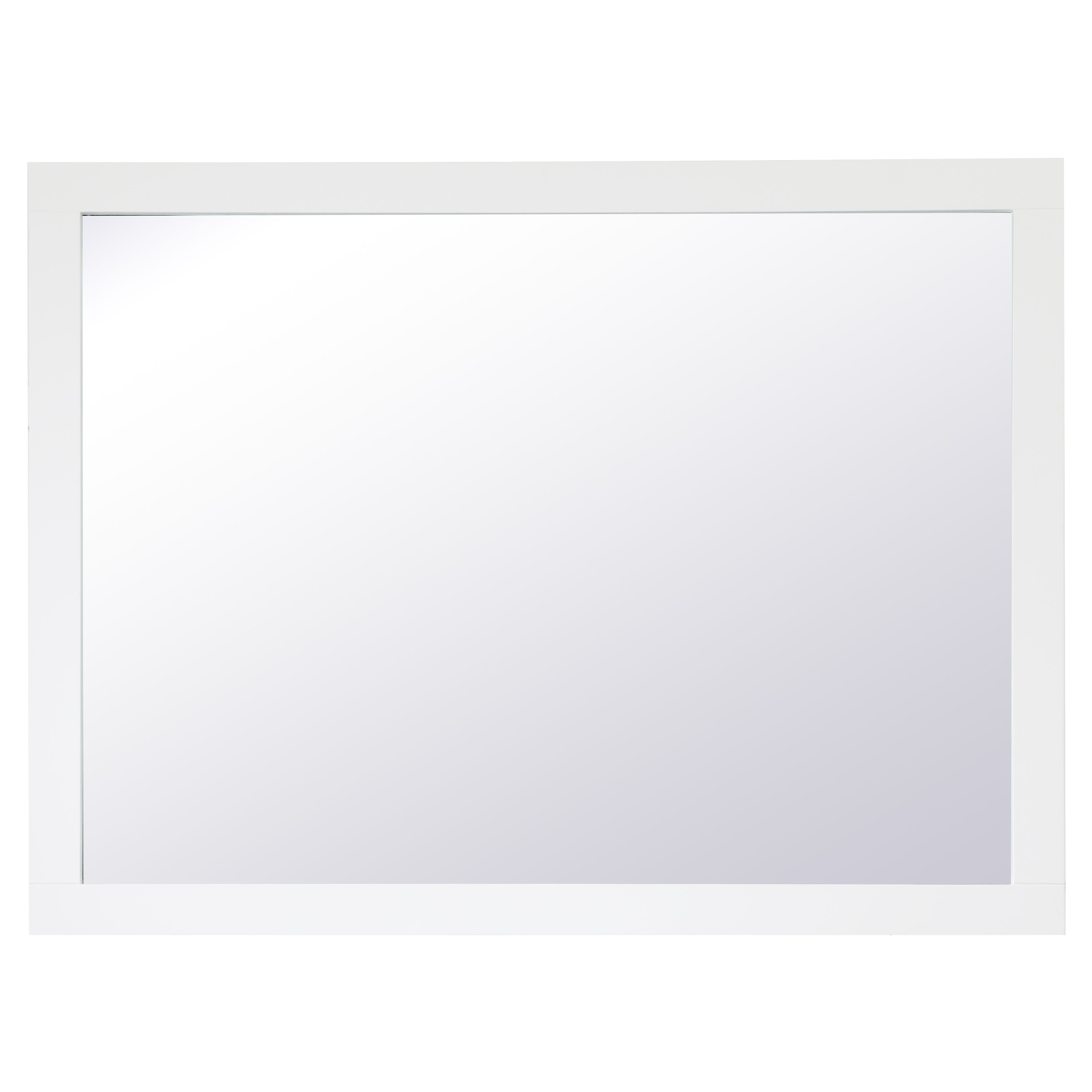 Elegant Decor, VM24836WH Aqua 48" x 36" Framed Rectangular Mirror in White