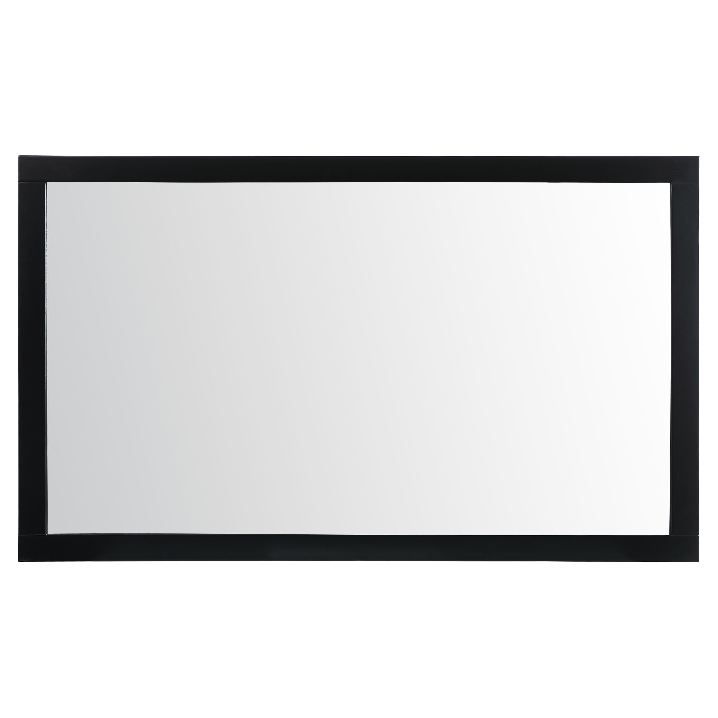 Elegant Decor, VM26036BK Aqua 60" x 36" Framed Rectangular Mirror in Black