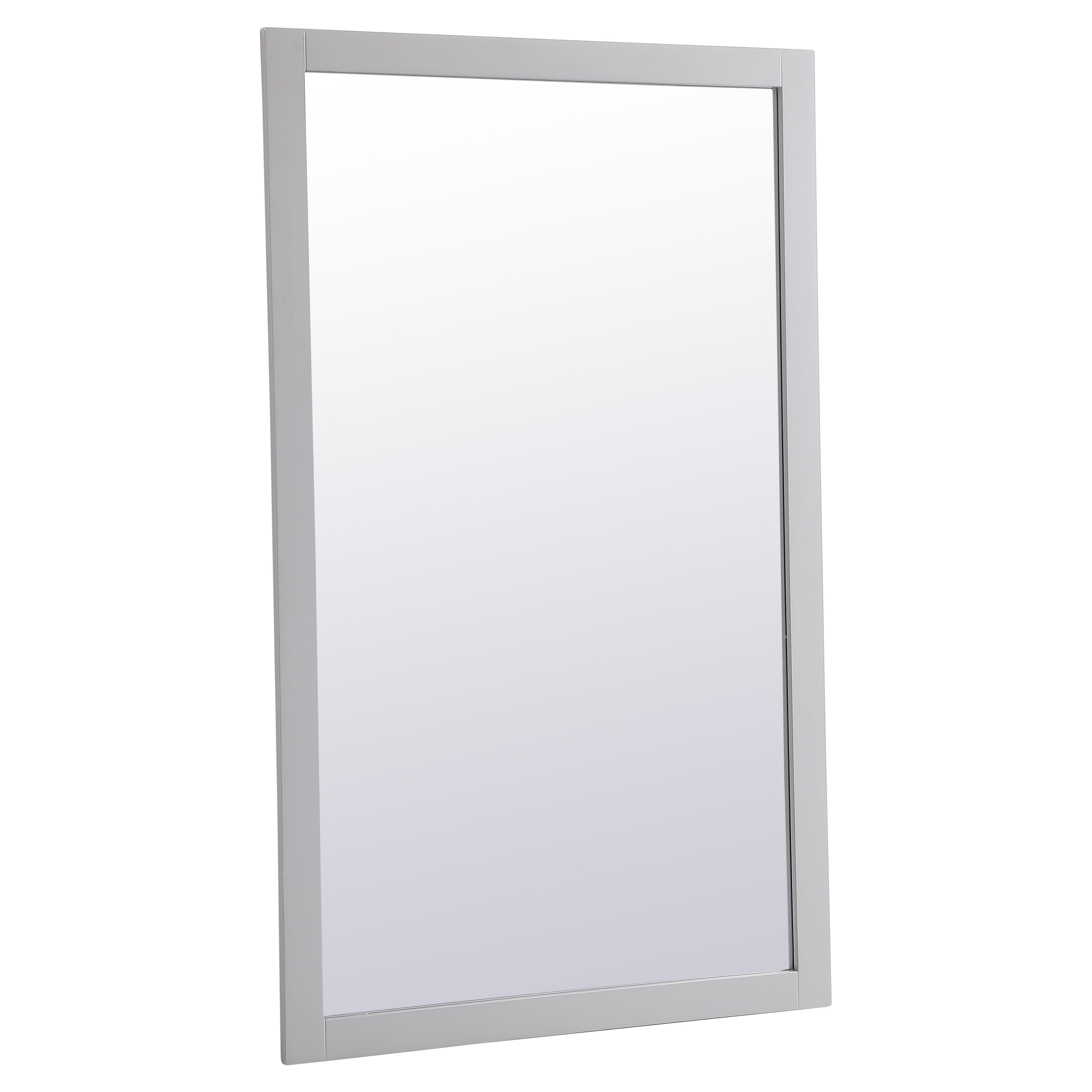 Elegant Decor, VM26036GR Aqua 60" x 36" Framed Rectangular Mirror in Grey