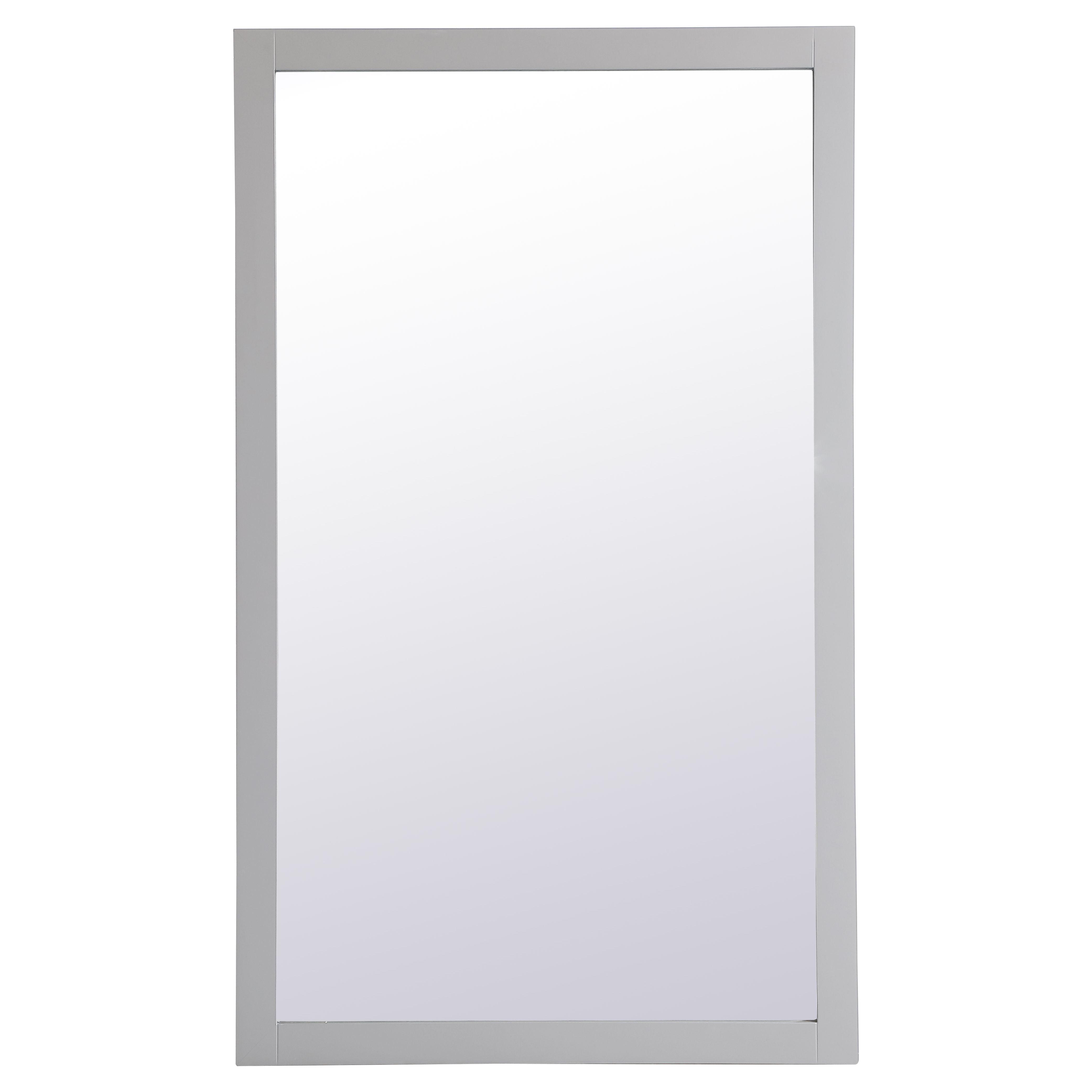 Elegant Decor, VM26036GR Aqua 60" x 36" Framed Rectangular Mirror in Grey