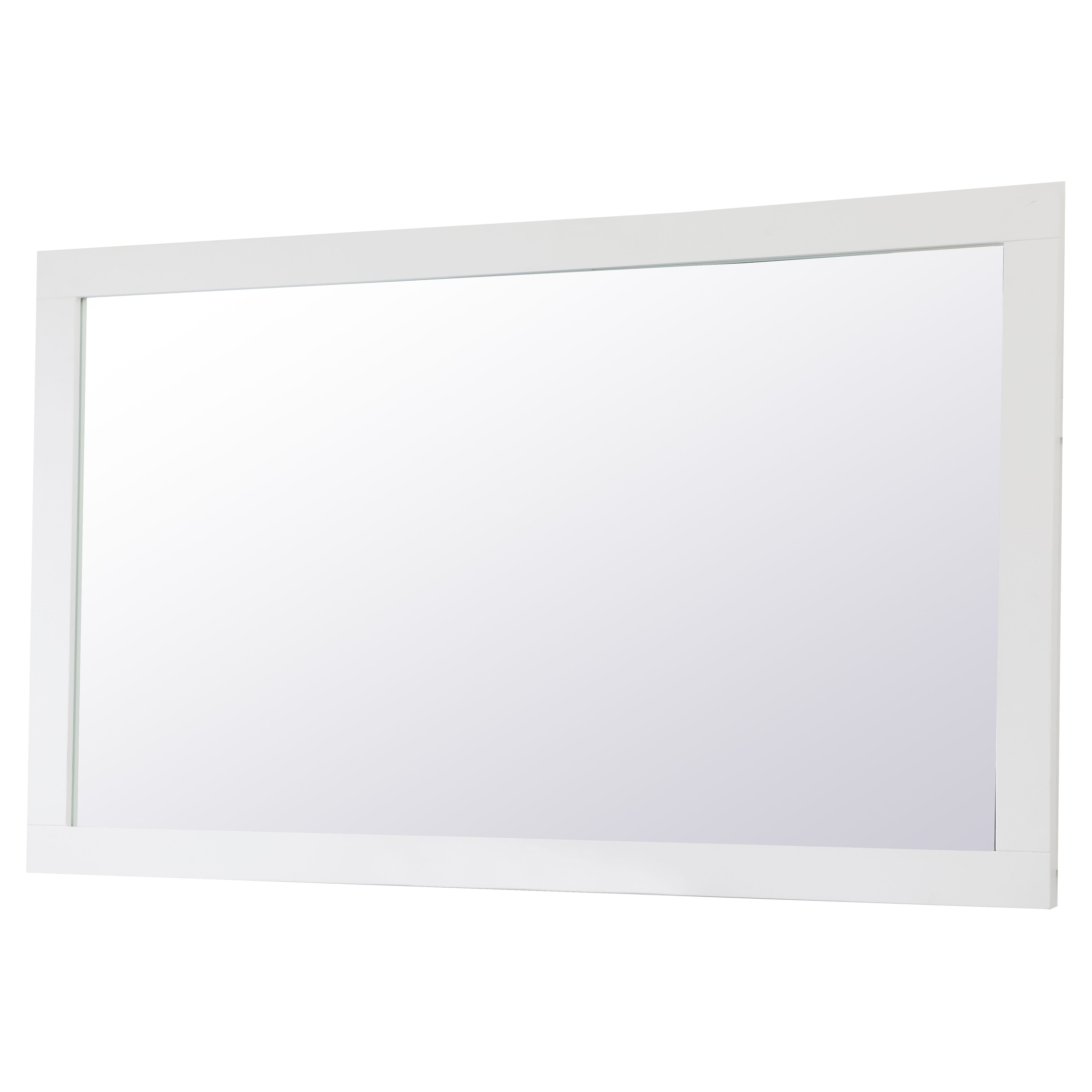 Elegant Decor, VM26036WH Aqua 60" x 36" Framed Rectangular Mirror in White