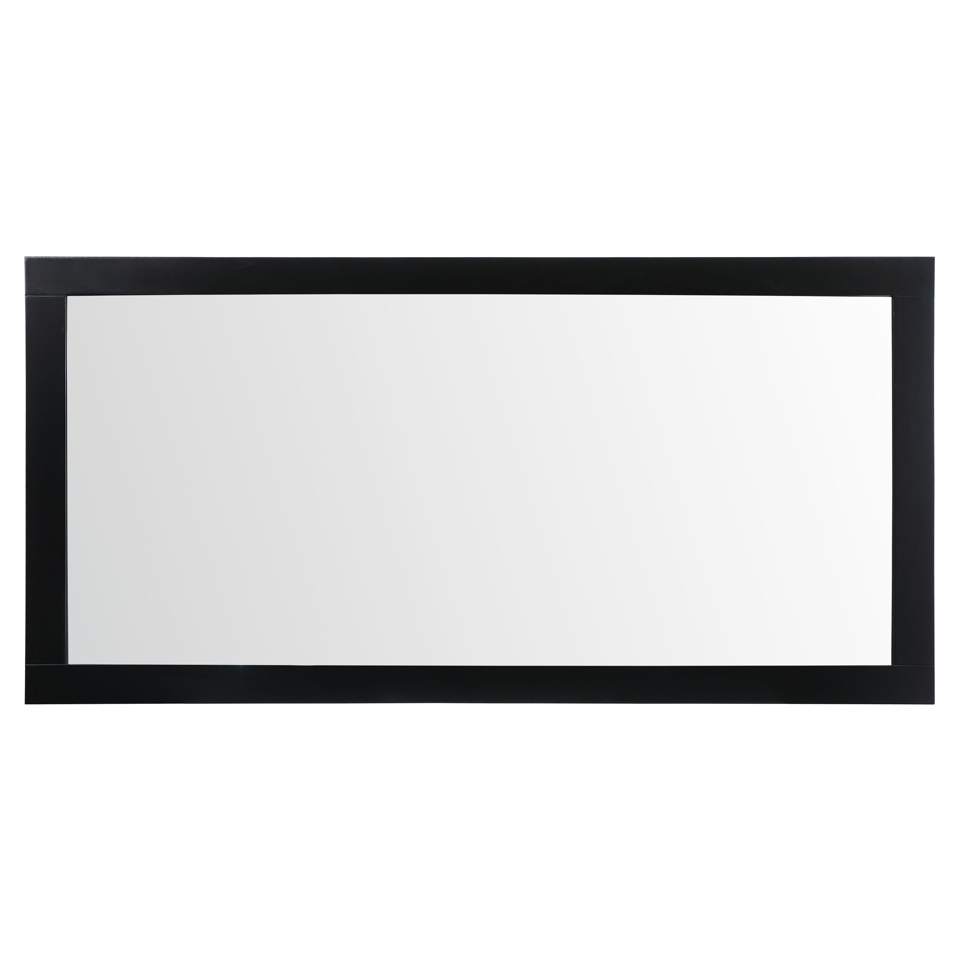 Elegant Decor, VM27236BK Aqua 72" x 36" Framed Rectangular Mirror in Black