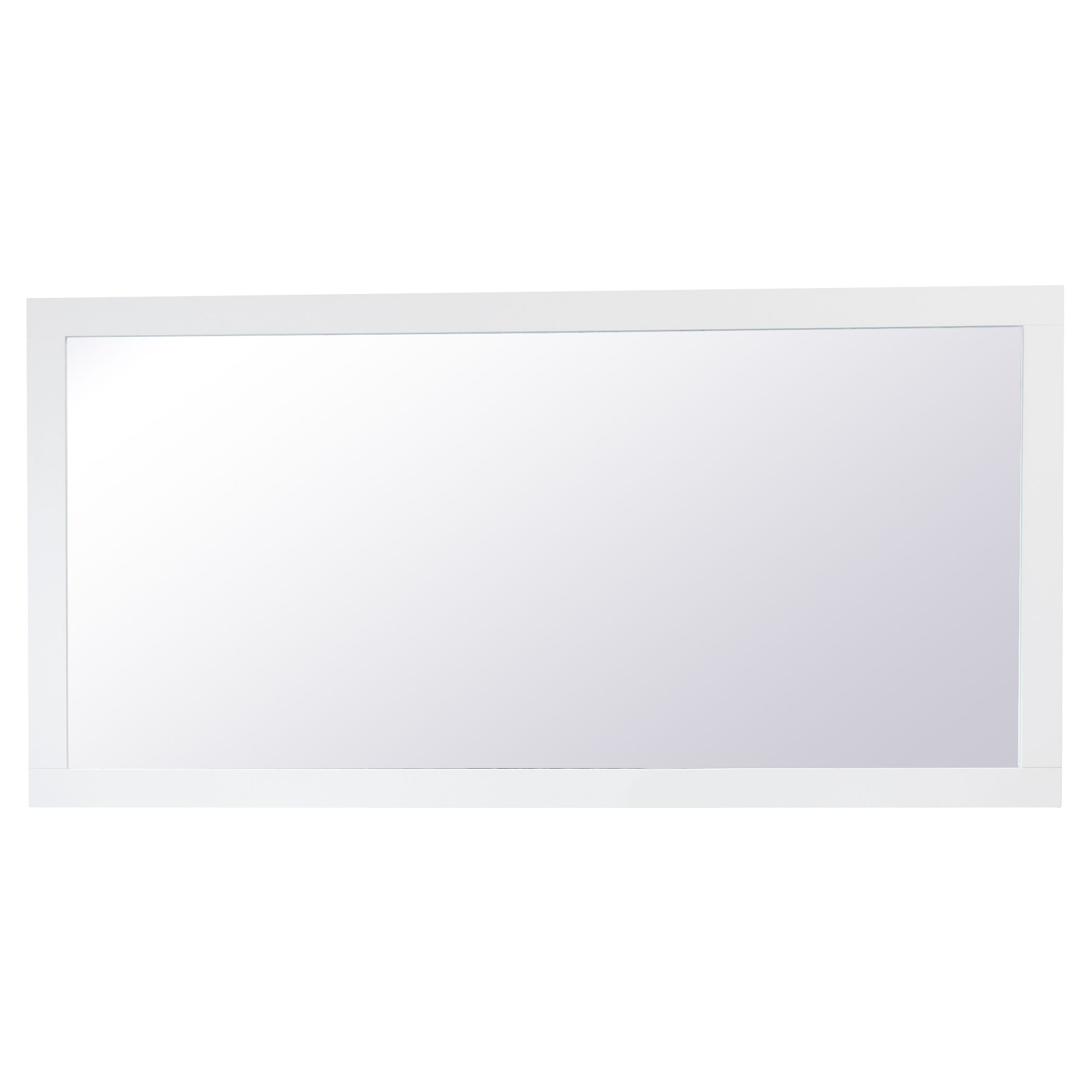 Elegant Decor, VM27236WH Aqua 72" x 36" Framed Rectangular Mirror in White