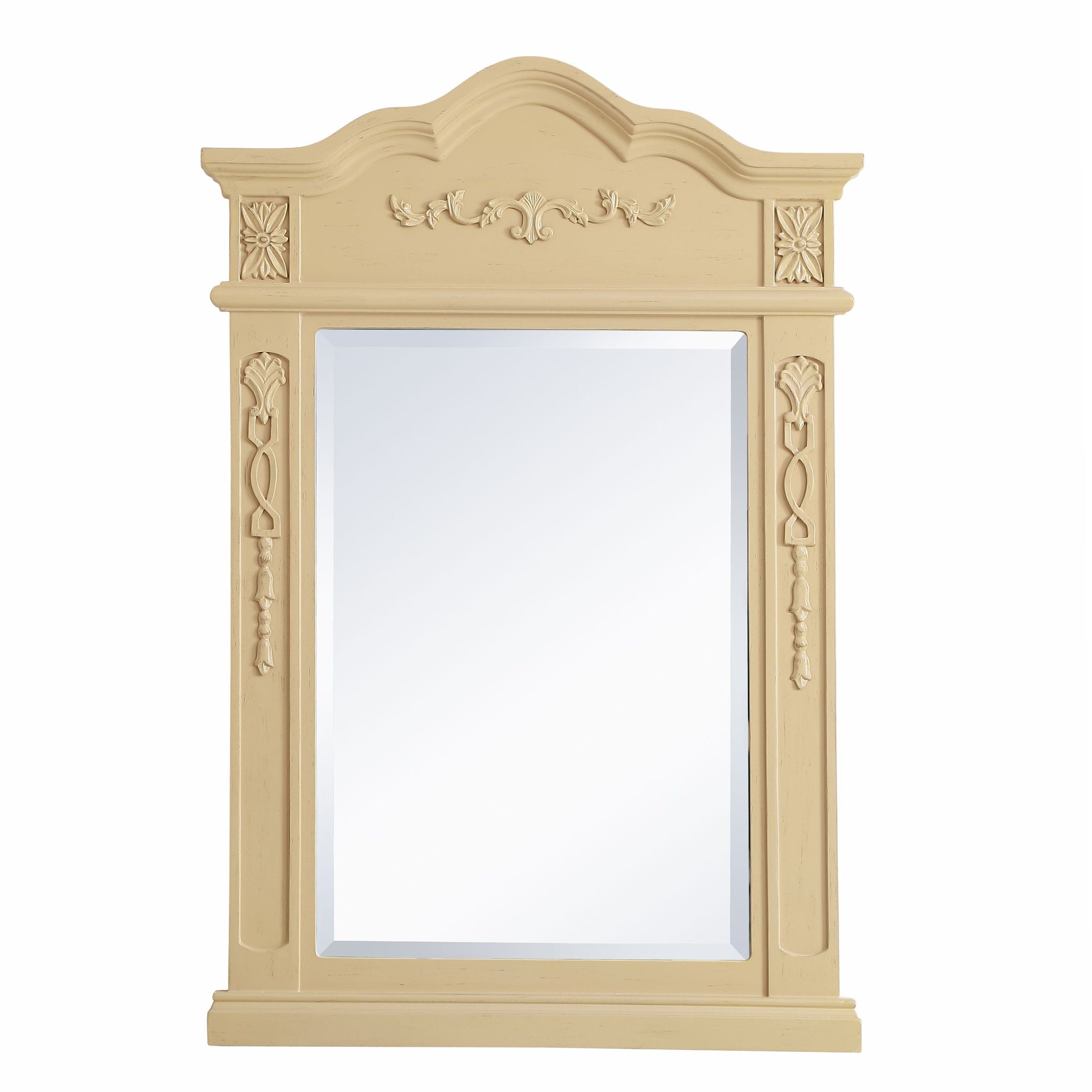 Elegant Decor, VM32436LT Danville 24" x 36" Wood Framed Decorative Mirror in Light Antique Beige